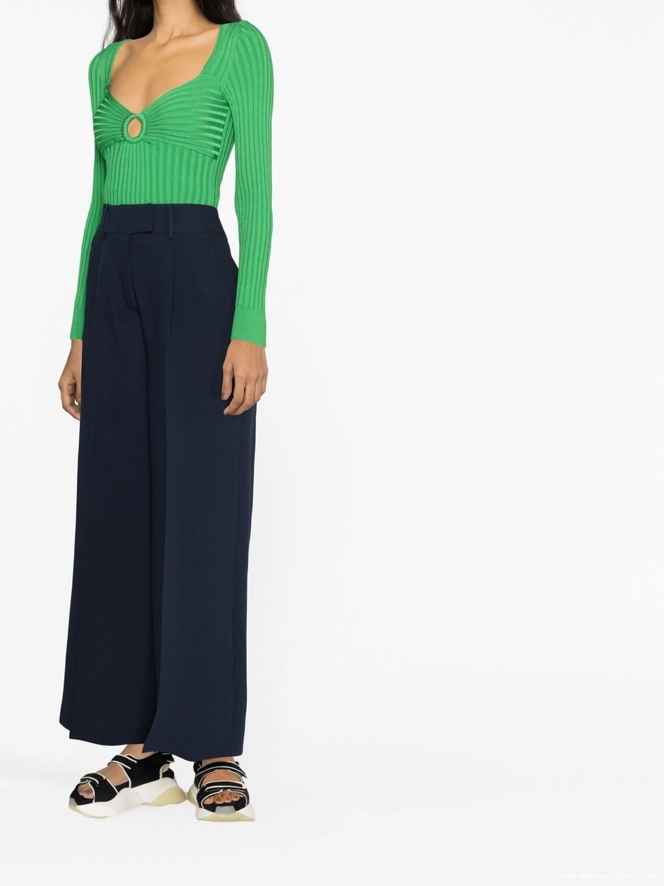 Affordable cut-out knitted ribbed Women McCartney Stella top 0730